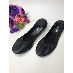Casual Flats Leather Black Size 6.5